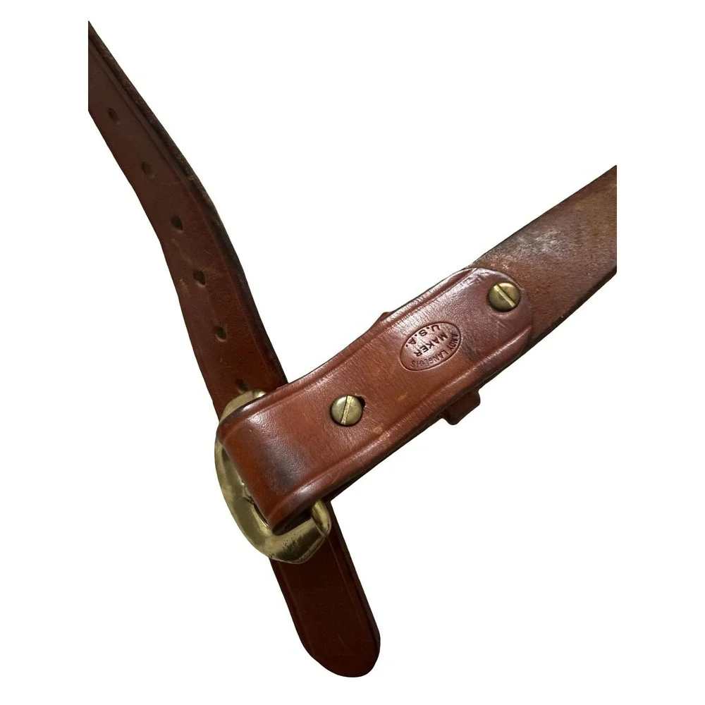 Andy‎ langlois leather belt with brass XL